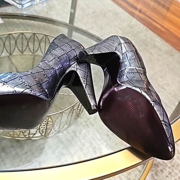 Jessica Simpson Layla High Heels Metalic silver & black size 6B - Picture 8 of 8